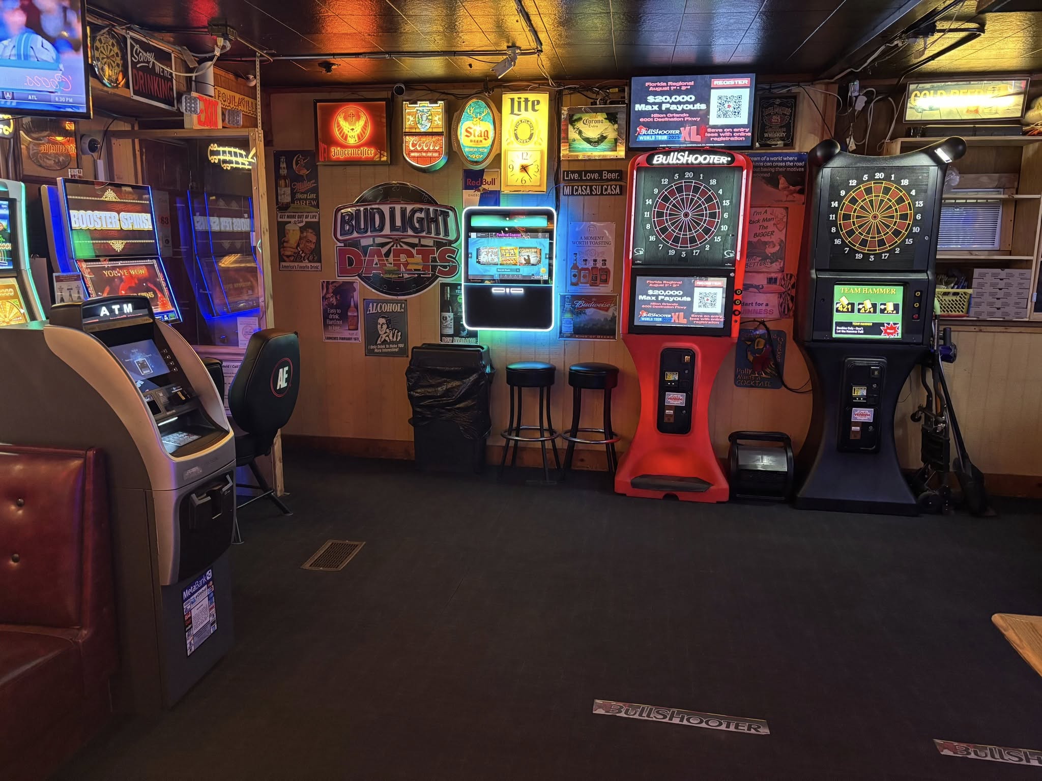 Hawk Amusements & ATM - We Service The St. Louis Greater Metro Area - Dart Boards, Billiards, Pool Tables, Juke Box, Music, ATM, Vending Machines